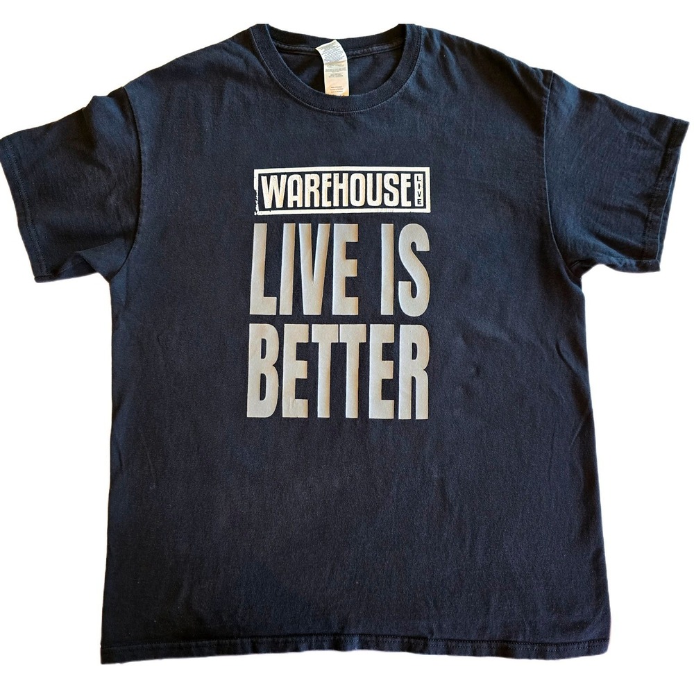 Warehouse Live‎ Houston TX Concert Shirt Men's Large L 21.5" Live Is Better